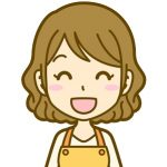 笑顔の奥様
