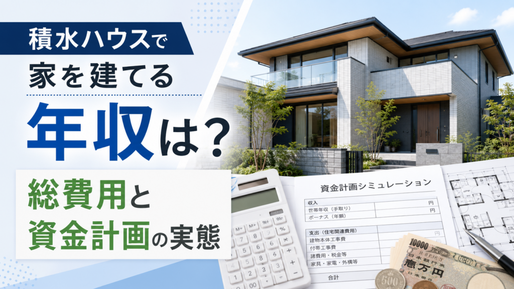 積水ハウスで家を建てる年収は？総費用と資金計画の実態