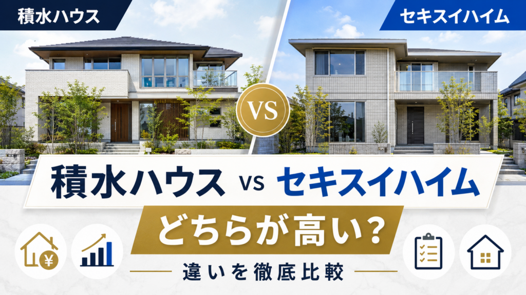 積水ハウスとセキスイハイムはどちらが高い？違いを徹底比較